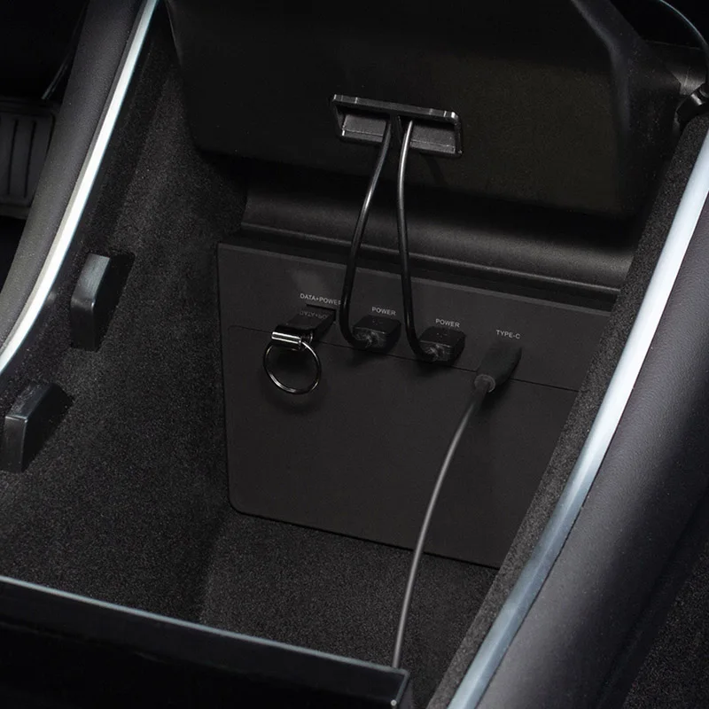 Для Tesla Model 3 беспроводной зарядной колодки Type C разъем для центральной консоли