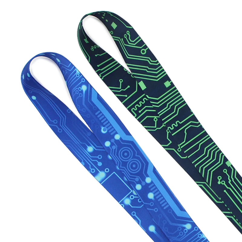 Computer Motherboard Design Lanyard - Stylish Neck Strap for Phone, Keys & ID Cards