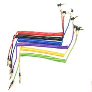 

3.5 Jack AUX Cable Male To Male Audio Cable for Phone Car Speaker MP4 Headphone Elastic 1M Jack 3.5mm Spring Audio Cables KY132