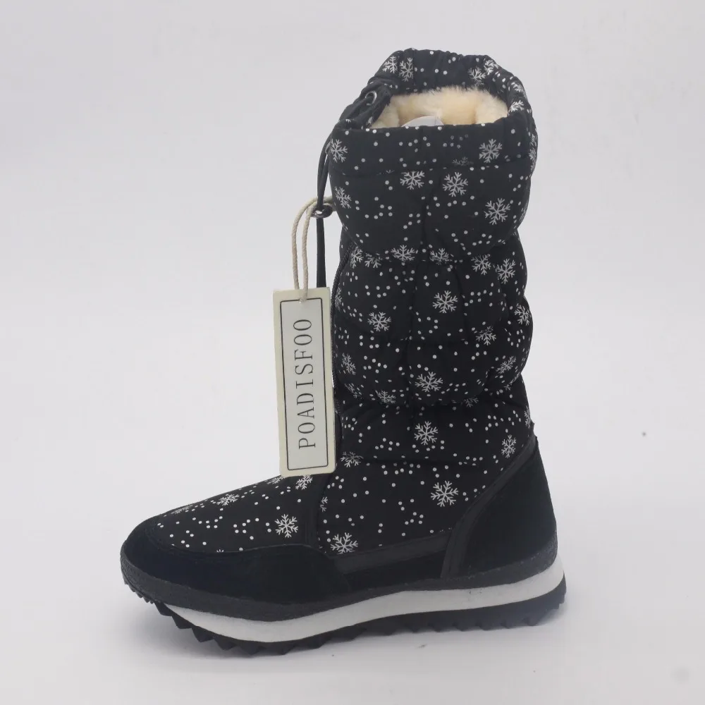 HOKSVZY/женские ботинки; теплые плюшевые зимние ботинки; хлопковые зимние ботинки; водонепроницаемые зимние ботинки; botas; ботинки на молнии XZ-05