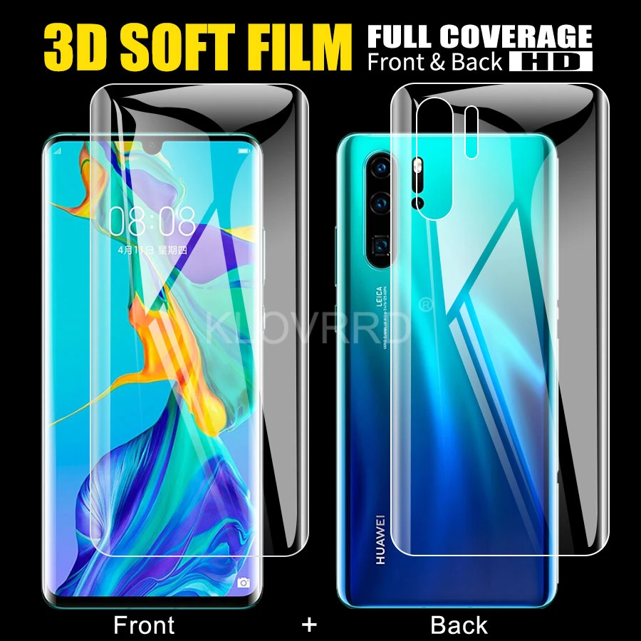 Передняя + задняя Гидрогелевая пленка наклейка для Huawei Nova 5i 5 5T Honor 9X Pro 20 20i Mate 30 Lite