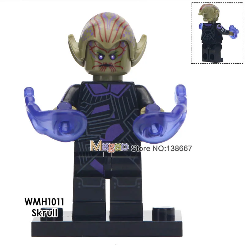 50 pcs/lot Logoings Building Blocks Super Heroes Frost Thunder Punisher Spiderman Toxin Action Model Toys For Children - Цвет: Серебристый