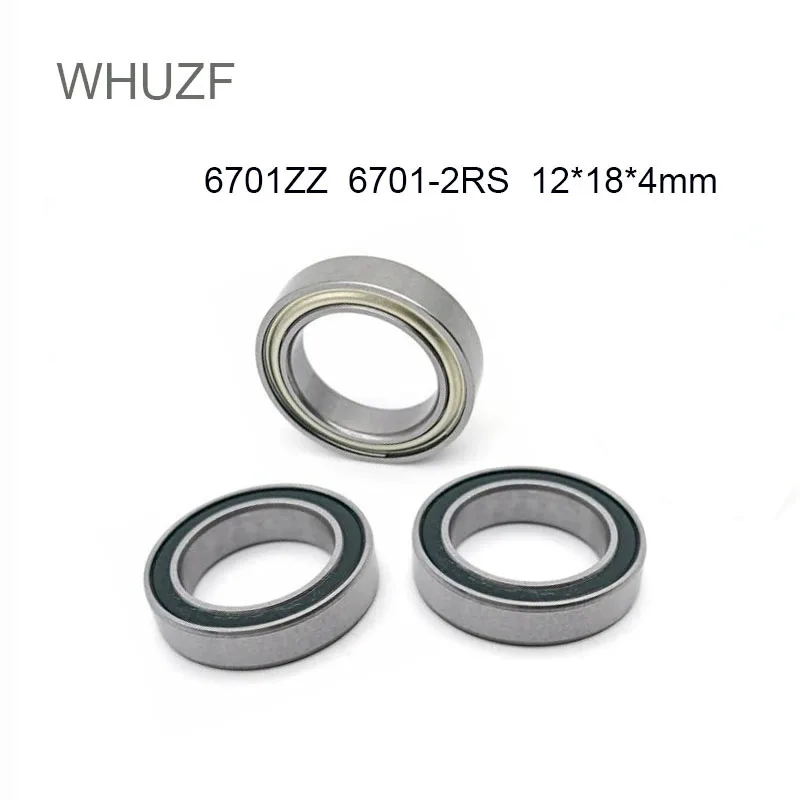 

WHUZF 5/10pcs 6701ZZ 6701-2RS Bearing ABEC-1 12x18x4 mm Thin wall section 6701 RS Ball Bearings 617012Z 6701RS