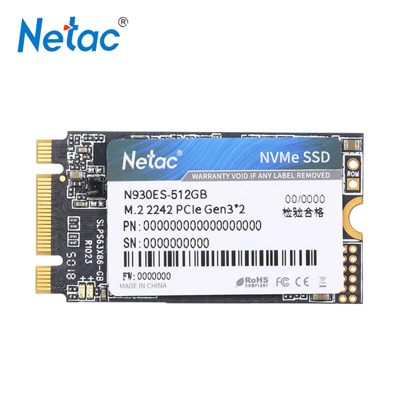 N930ES Внутренний твердотельный накопитель 128 ГБ 256 512 M.2 2242 NVMe Gen3 * 2 PCle 3D MLC NAND для