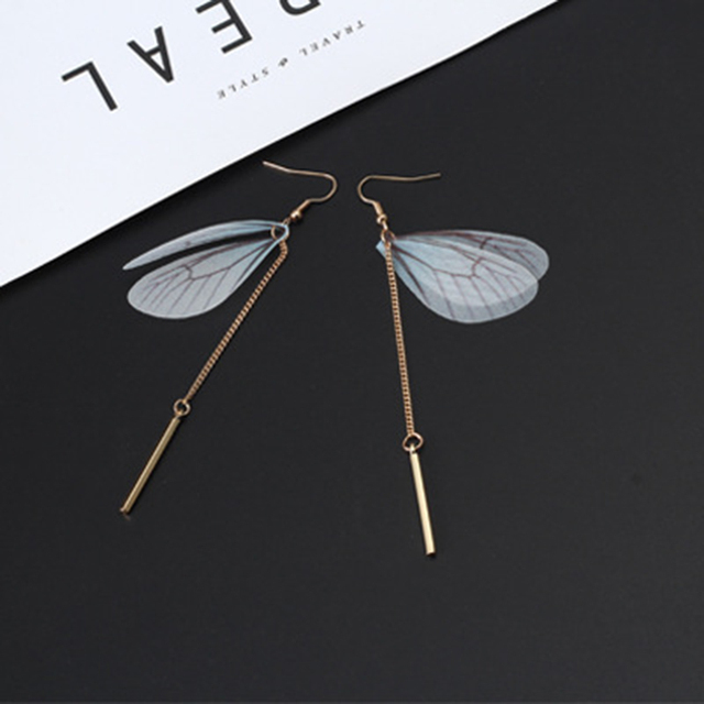 Fairy 1Pair Long Tassel Earrings Fashion Feather Style Ethnic Boho Big Statement Dangle Earring Wedding Earrings Brinco