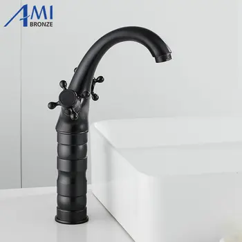 

Basin Faucets Solid Brass Basin Sink Mixer Tap Bathroom Faucet Hot and Cold Gold / Black/Chrome Toilet Sink Water Crane
