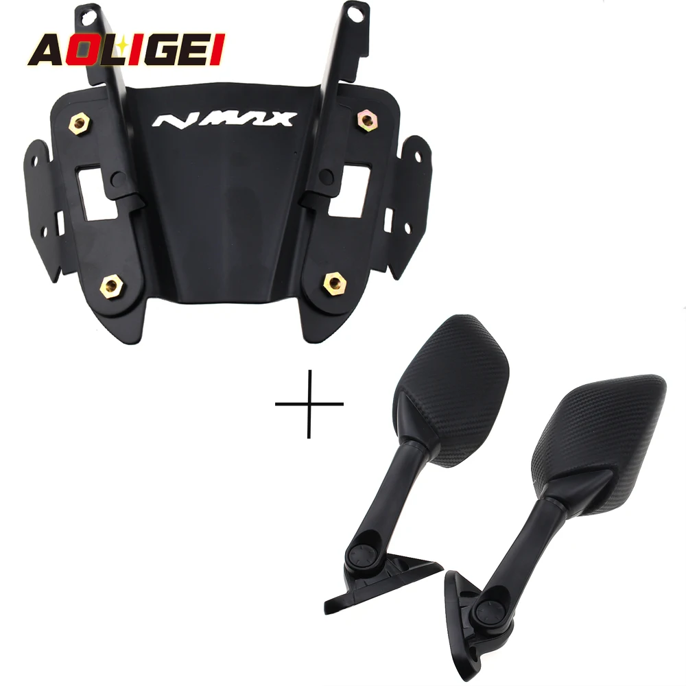 For N-MAX Nmax 155 125 150 2015-2019 Motorcycle Accessories Rear Side Mirror Adapter Fixed Stent Holder Rear Bracket