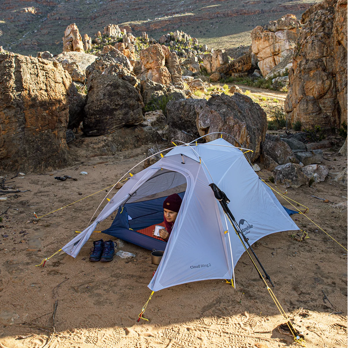 Naturehike Новый cloud up wing 2/15D нейлон 2 человек Открытый Сверхлегкий Палатка с ковриком