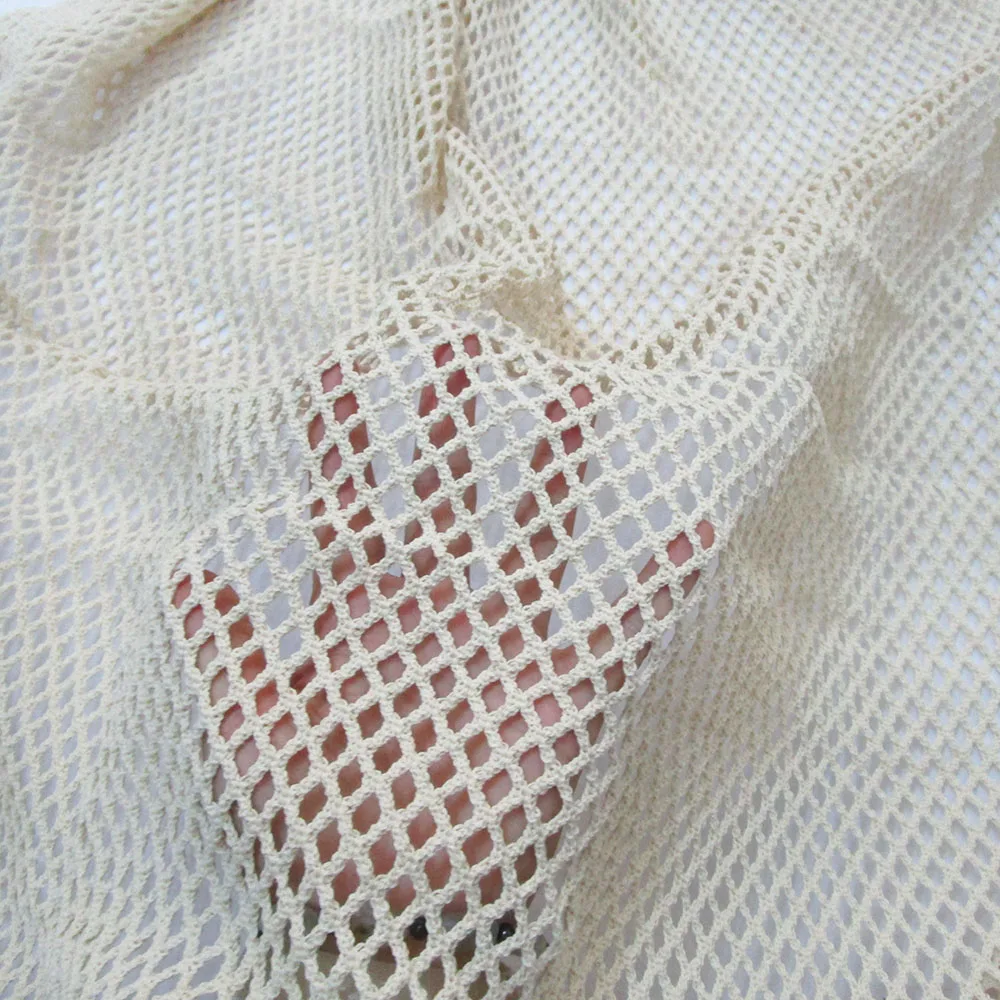 100%Cotton Mesh Fabric Sewing Apparel Cloth Knitted Net fabric For