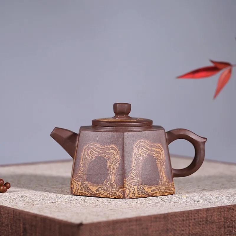

2346 yixing teapot wholesale ore ground mud recommended 260 ml six-party well all hand column are recommended