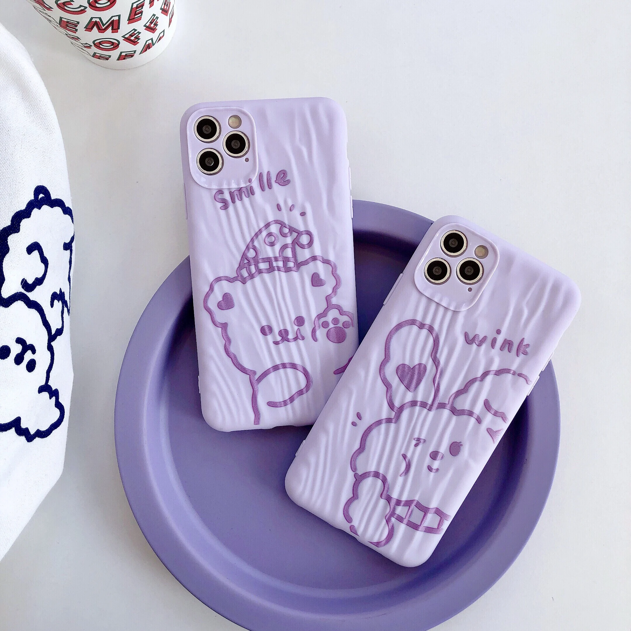 Cute cartoon Soft TPU phone cover For iphone 11 pro max protective back Matte 7 8 6 6s plus X Xs XR fitted case |