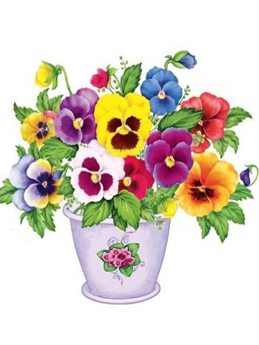 EverShine Diamond Painting Flowers Full square Cross stitch Diamond Embroidery Corner pansy Picture of rhinestones Wall decor 7725