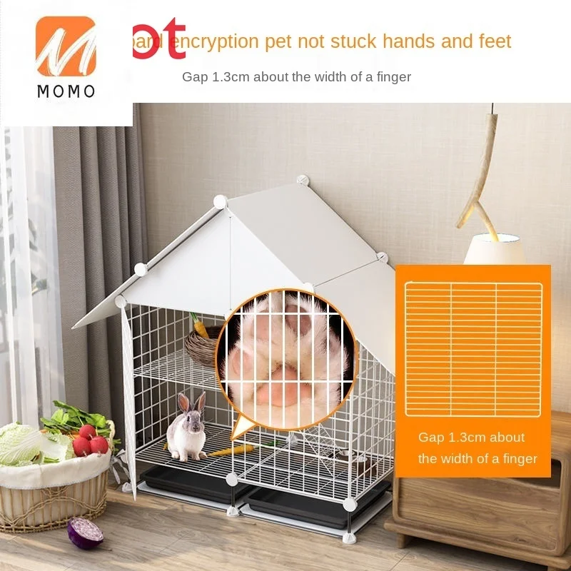 Luxury Rabbit Cage Anti-Spray Urine Household Double-Layer Rabbit Squirrel Supplies Extra Large Nest Indoor Luxury Villa