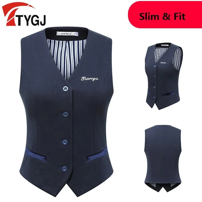 

PGM Women Golf Vest Waistcoat Uniform V Neck Slim Vest Jackets Spring Autumn Button Down Sleeveless Golf Windbreaker D0801