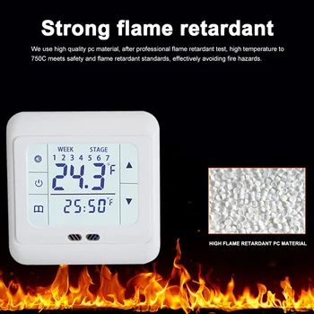 

Home Thermoregulator Floor Electric Heating System Temperature Controller Touch Screen Heating Thermostat For Warm