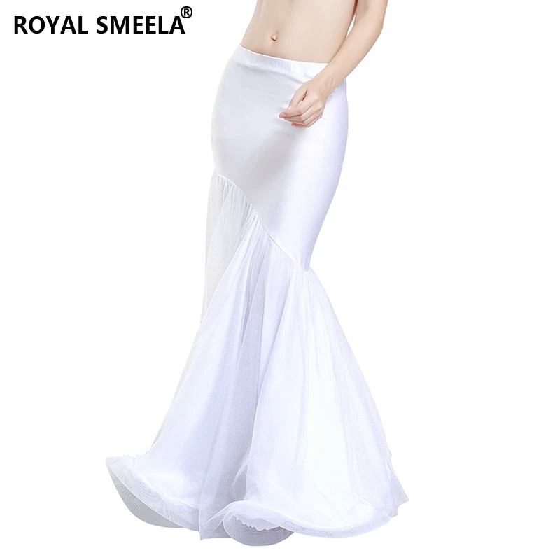 Bellydance Skirt White Mermaid Skirt Sexy Belly Dancing Costume Women