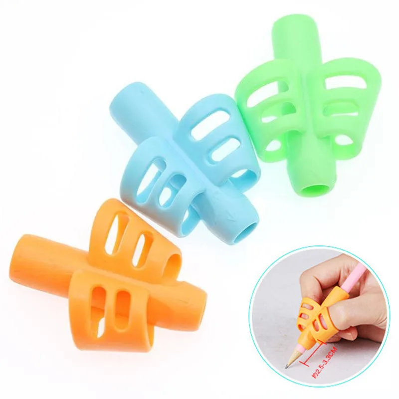 3pcs Children Writing Pencil Pan Holder Kids Learning Practise Silicone Pen Aid Grip Posture Correction Device for Students| | - AliExpress