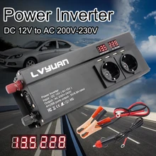 Inversor 12 v 220 v 6000W Power Inverter EU Plug 3AC Outlets 4 USB Outing Car Inverter Converter Inversor Solar Auto Accessories
