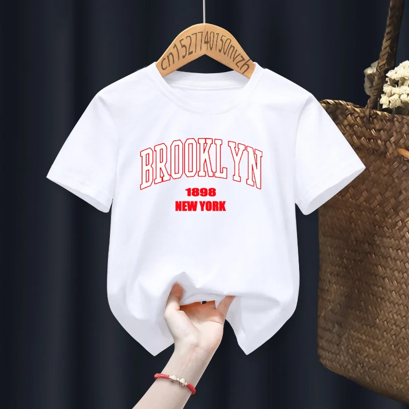Children T Shirt Brooklyn 1898 New York Boy Girl T-shirts Harajuku Kawaii Tops