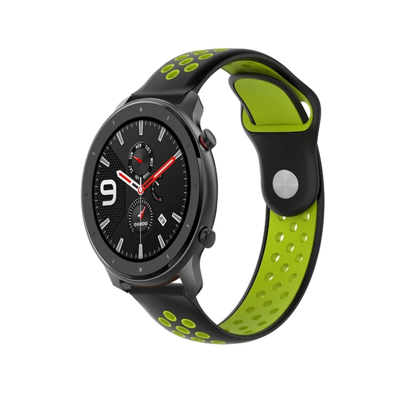 Для Huami AMAZFIT GTR 47 мм Смарт-часы силиконовые спортивные сменные часы ремешок на запястье модный простой черный#4