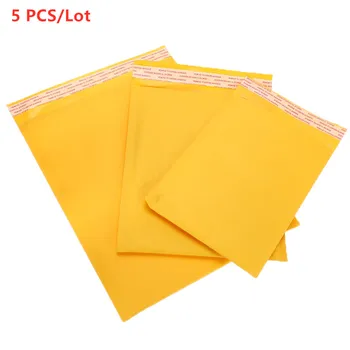 

5Pc/lot Thickened Kraft Paper Bubble Envelopes Bags Mailers Padded Shipping Envelope With Bubble Mailing Bag Business Supplies