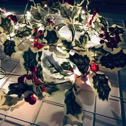 2 м 20 шт. светодиодный светильник-гирлянда поддельные красные фрукты ротанга Декор огни Рождество подвесные светильники вечерние