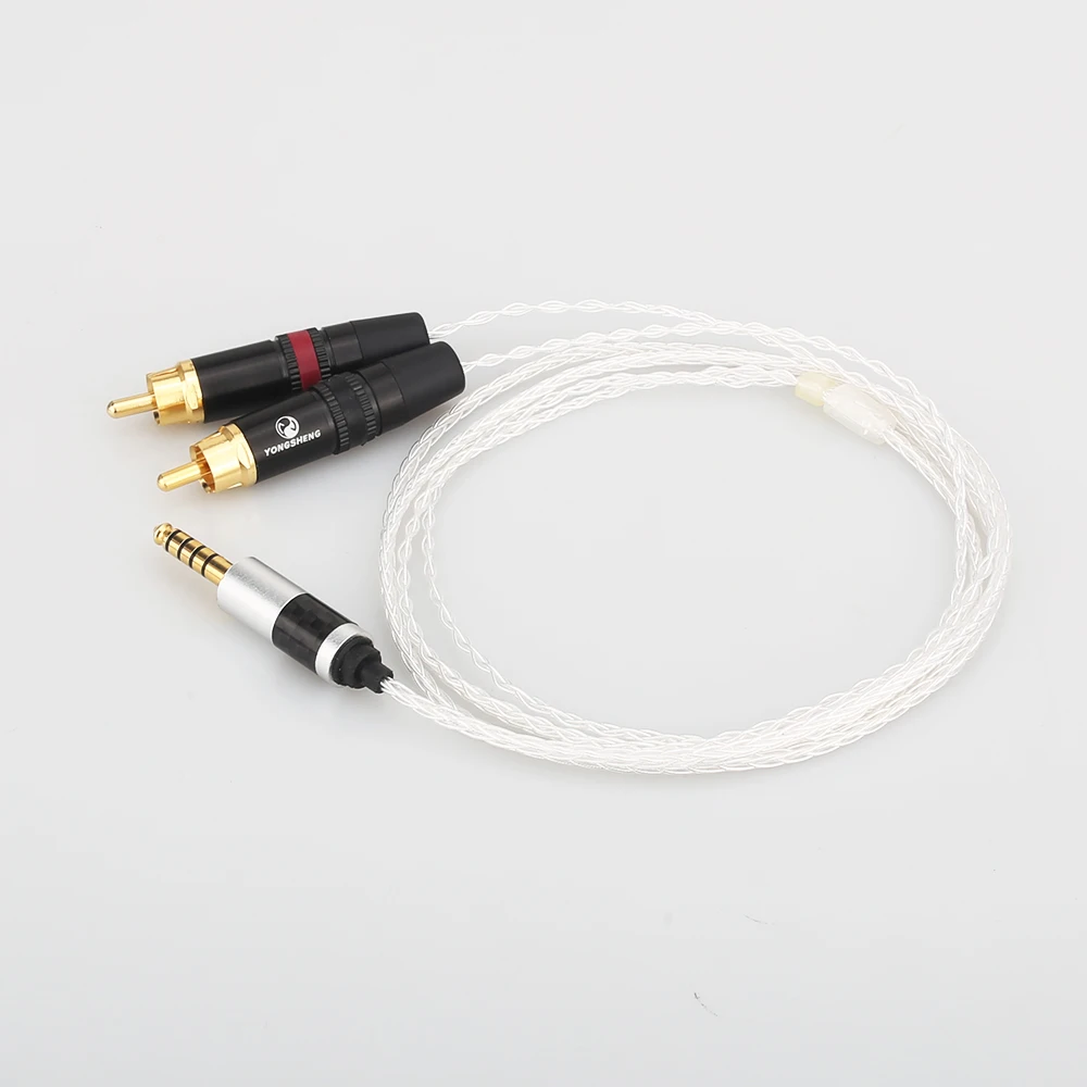 Pure silver 4 share handmade Computer headphone extension cable Enthusiast 3 5mm male to female Lossless audio cable