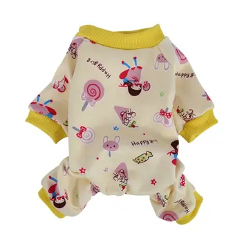 

Cute Printed Pet Clothes Small Dog Jumpsuit Chihuahua Pajamas Pet Hoodie Coat for Dogs Cats Super Soft Warm Puppy Dog Costume