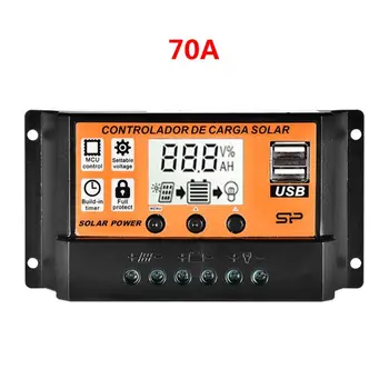 

MPPT Auto LCD Screen Solar Charge Controller Dual USB Solar Panel Regulator