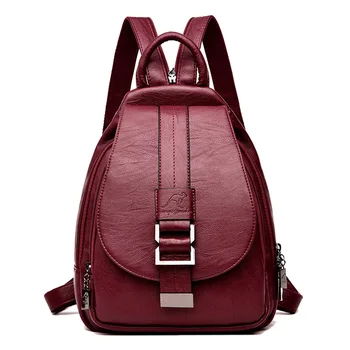 

Winter 2019 Women Leather Backpacks Fashion Shoulder Bag Female Backpack Ladies Travel Backpack Mochilas School Bags For Girls