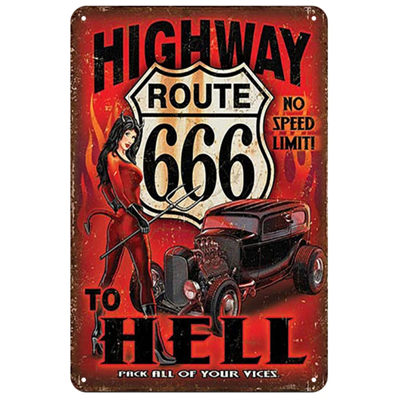 Route 66 табличка металлическая винтажная жестяная вывеска Pin Up потертый шик Декор винтажные металлические знаки украшение бара металлический плакат для паба металлическая пластина