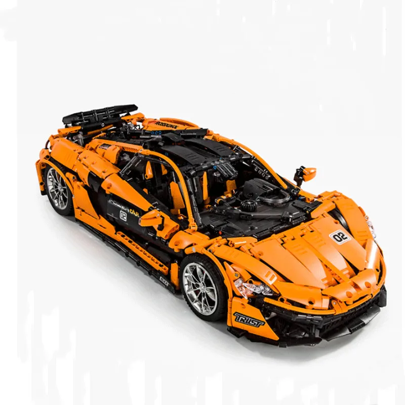 

13090 Technic Series McLaren P1 MOC 16915 Orange Racing Car 20087 RC Model Building Blocks With Power Motor Children Toys Gifts