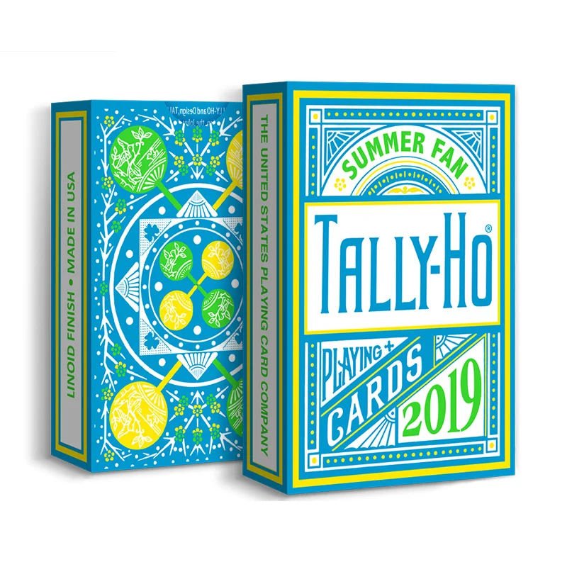 

1 deck Tally-ho 2019 Summer Fan Playing Cards Regular Cardistry Fans Deck Rider Back Card Magic Trick Magic Props