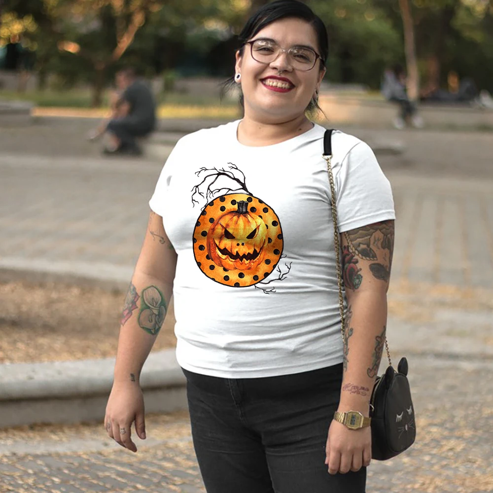 Tanie Halloween kobiet Tshirts graficzny wrona list L dopasowanie Plus rozmiar sklep