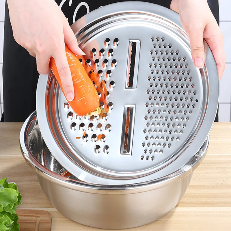 5 in 1 Stainless Steel Drain Pot Strainer Basket Food Chopper Vegetable