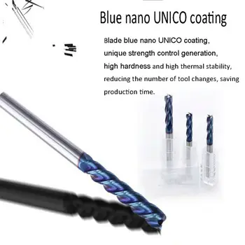 

8mm HRC65 Nano Tungsten Steel 4 Flutes End Mill Cutter Lathe Drill Bit Durable