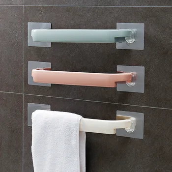 

Wall-Mounted Towel Rack Hanging Shoe Towel Bar Shelf Rack Kitchen Door Hanger Storage Holder Bathroom Accessories Punch-free