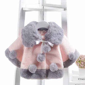 

Winter Christmas coat cute baby girl outfit baby girls coat children's clothing ball fur bunny jacket infant baby costume