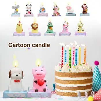

1Pc Cute Cartoon Animal Birthday Candle Colorful Smokeless Cake Candles Great Decoration for Home Party Children' s Day