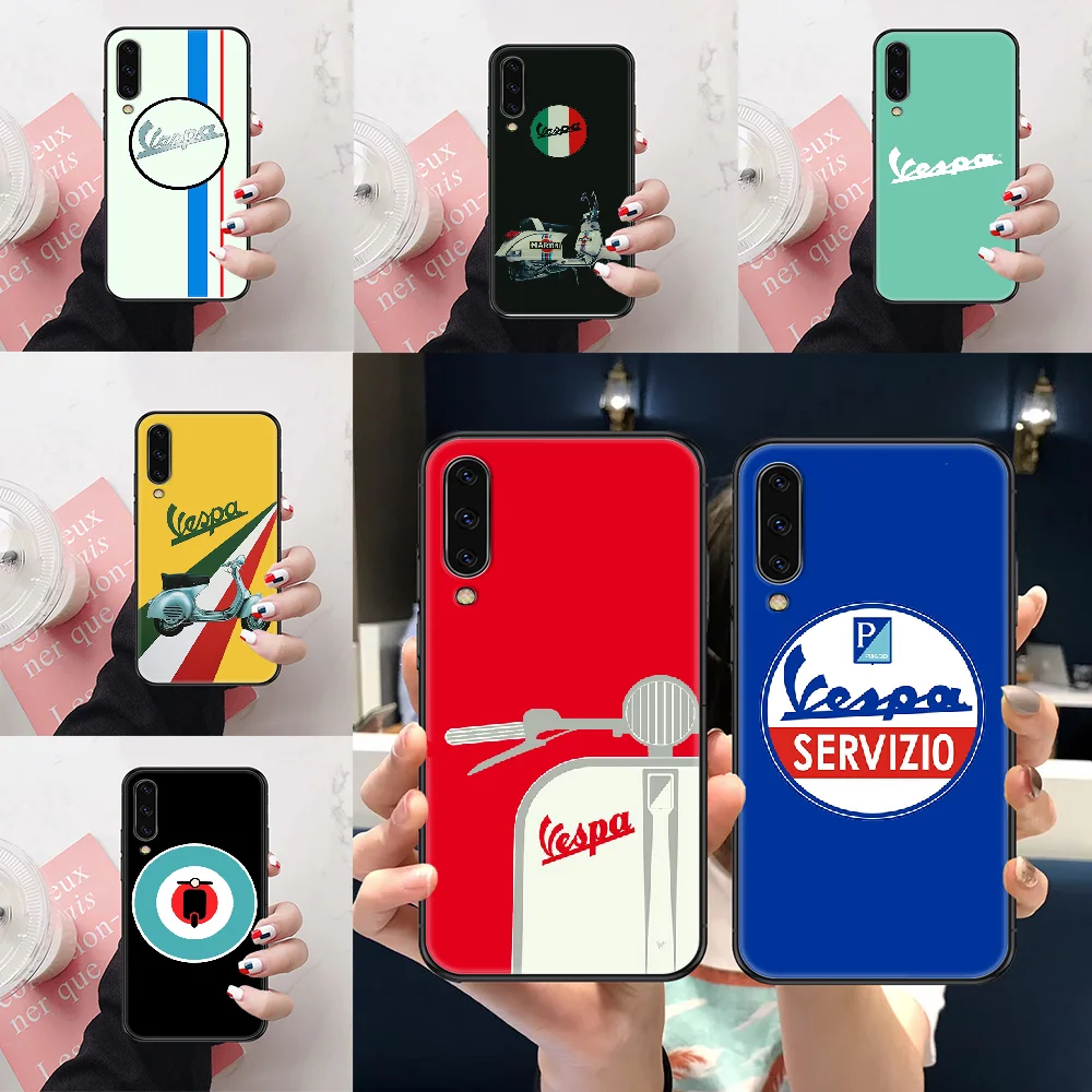 

Vespa Motorcycle Scooter Phone case For Samsung Galaxy A 3 5 7 8 10 20 21 30 40 50 51 70 71 E S 2016 2018 4G black luxury bumper
