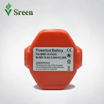 

3000mAh 14.4V Ni-MH Replacement Battery for Makita Rechargeable Power Tool Battery Packs 1433 1420 1422 1435 193158-3 PA14