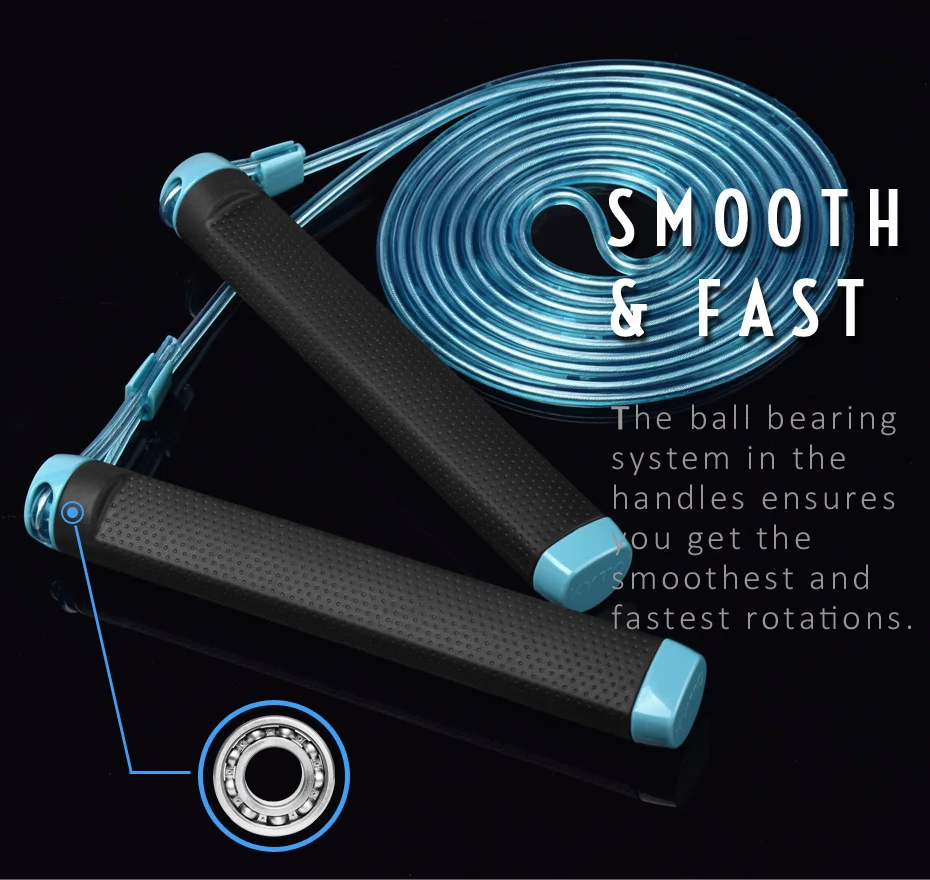 KYTO Jump Rope Crossfit Skipping Rope Adjustable 3M Training Cable With Bearing Steel Wire Loss Weight Speed Boxing, MMA