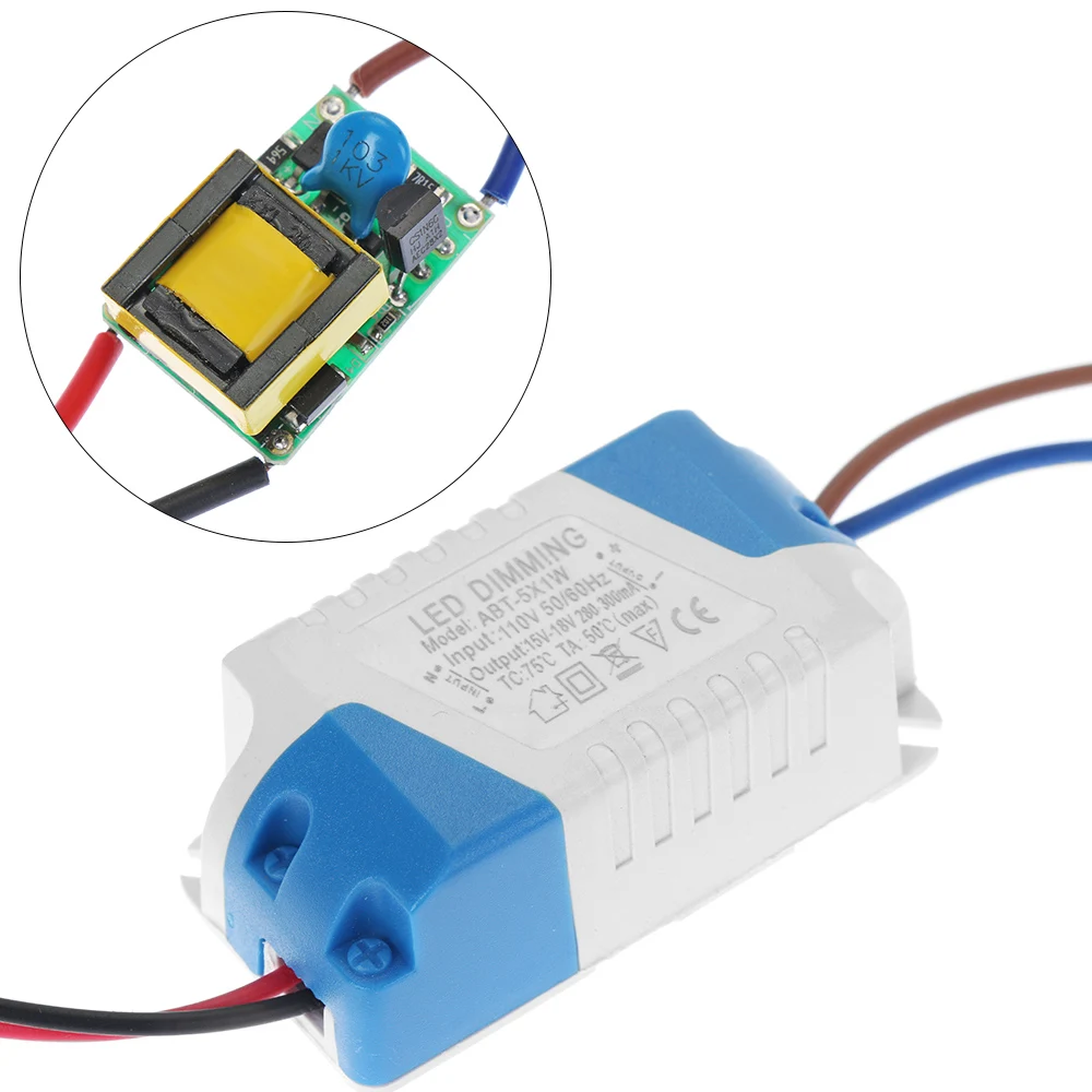 3-15 Вт Диммируемый безопасный пластиковый корпус светодиодный драйвер AAC 110 В 220 В в постоянный ток 10-53 в светильник трансформатор 300 мА блок питания для Светодиодный Lam