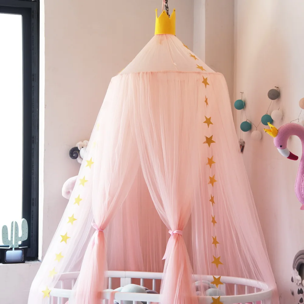 Urijk Hanging Mosquito Net Round Baby Kids Lace Four Corner Student Canopy Bed Mosquito Net for Children Girls Room Decoration Urijk Hanging Mosquito Net Round Baby Kids Lace Four Corner Student Canopy Bed Mosquito Net for Children Girls Room Decoration