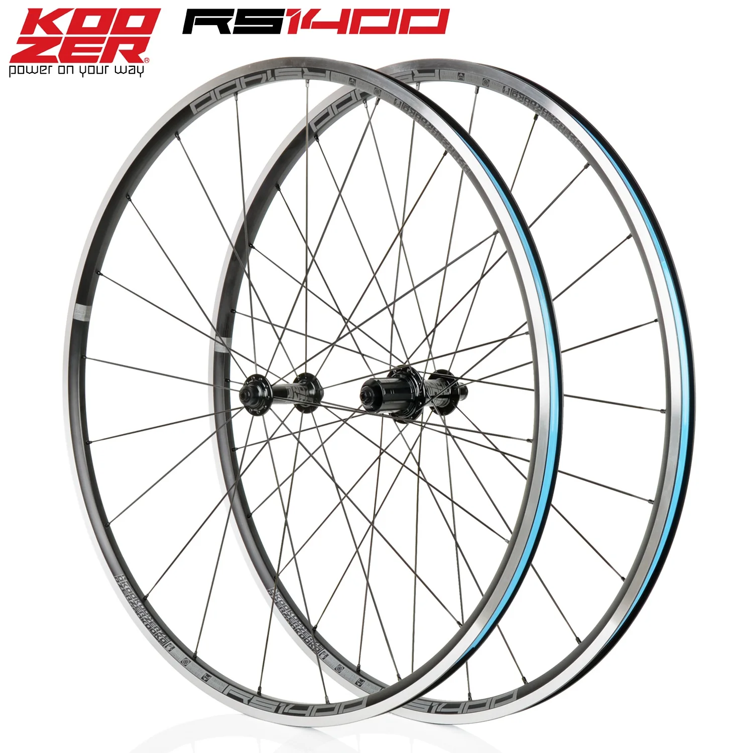 Велосипедное колесо KOOZER RS1400 700C Высота 21 мм диаметр 622x17c алюминиевый сплав