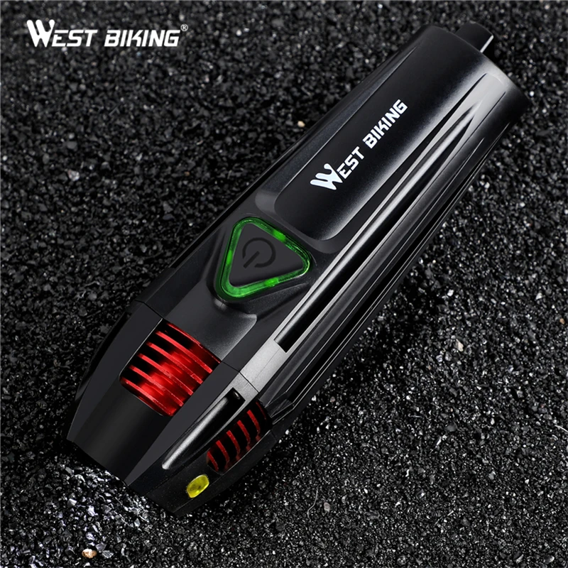 West biking велосипед передний свет USB Перезаряжаемый велосипедный фонарик руль светодиодный водостойкий налобный фонарь велосипедные фары для велосипеда