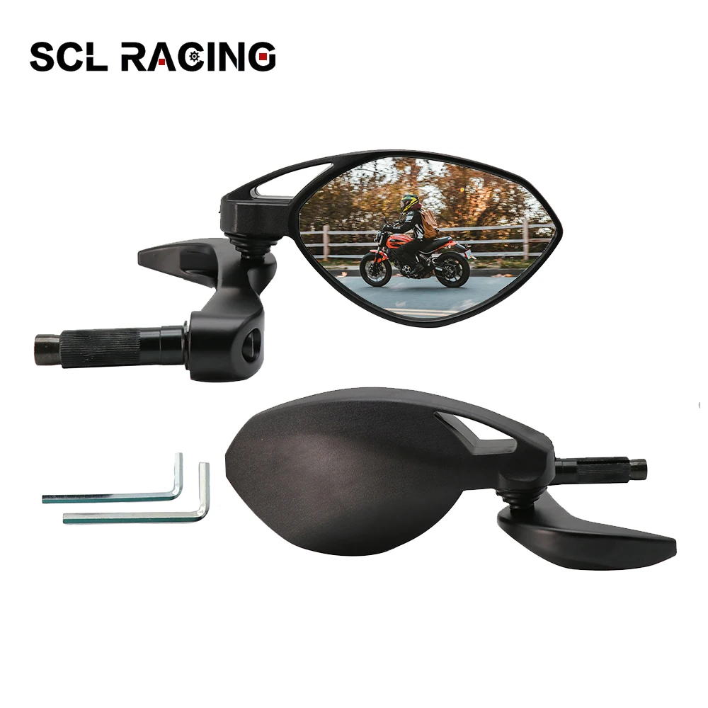 

Alconstar Universal 1Pair 18mm Handle Bar End Rearview Mirrors Motorcycle Motorbike Scooter Rear View Mirrors Moto Accessories