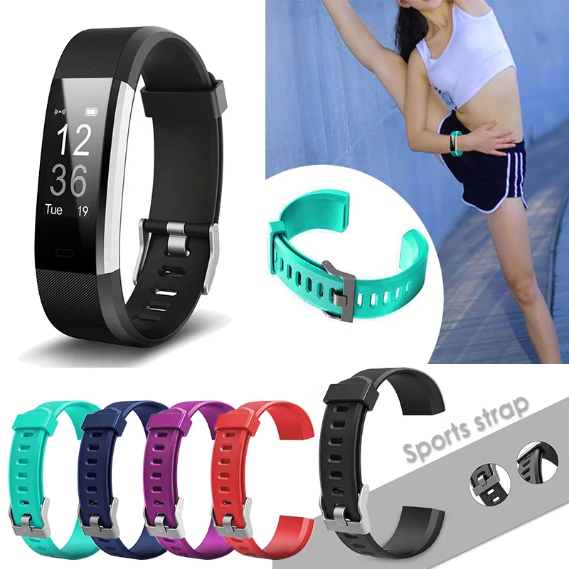 

Colorful Silicone Strap For ID115plus Replacement Band Watchband Wristband Smart Watch Accessory