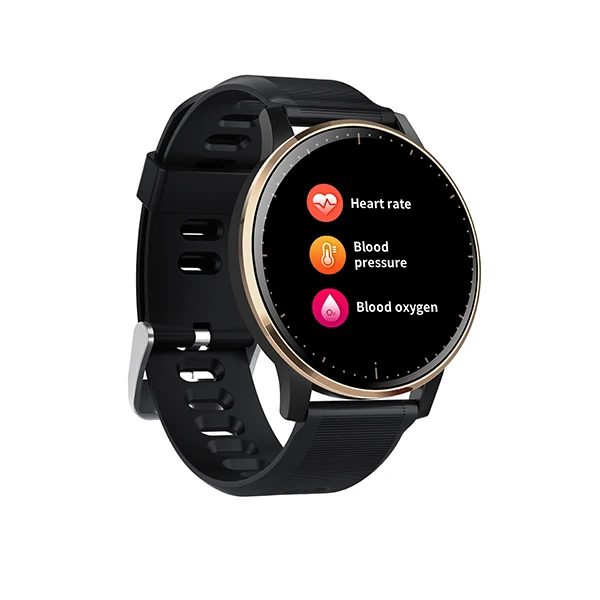 black gold Lerbyee Q20 Смарт часы кровяное давление монитор сердечного ритма Bluetooth спортивный смарт-браслет Модный фитнес-трекер браслет для мужчин и женщин - Цвет: black gold