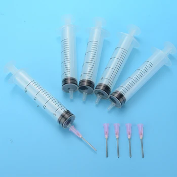 

5Pcs 20ml Syringe Injector with Needles Liquid Vaporizer Spraying Rubber Pistons For DIY Liquid Glue Industry Tools